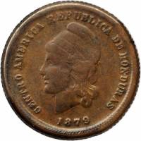 (№1878km40) Монета Гондурас 1878 год 1 Centavo